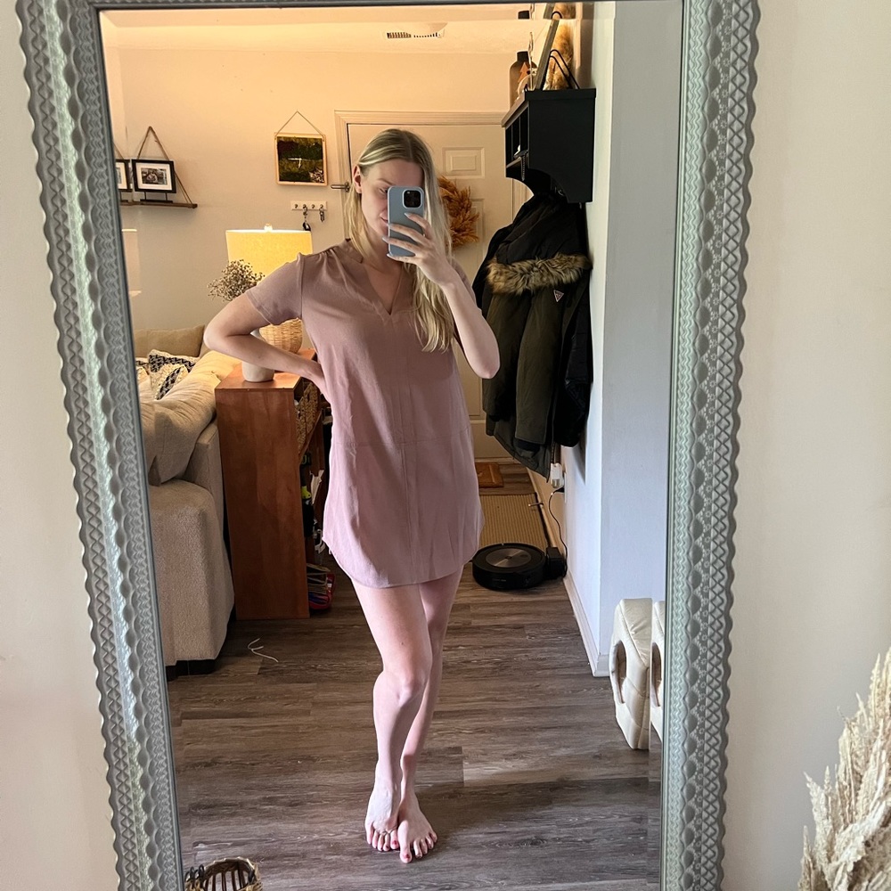 Pink midi dress